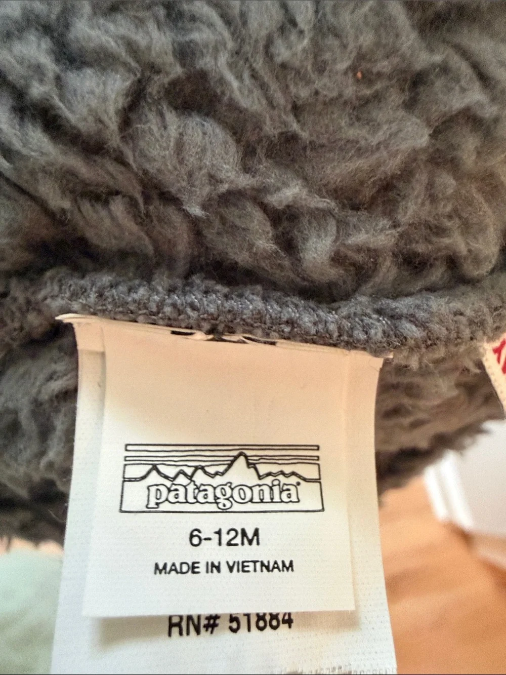 Patagonia Gray Fleece Kids Bear-Ear Beanie